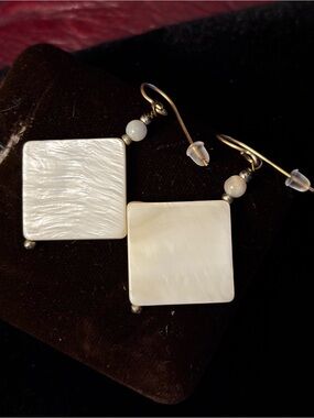 Mother of Pearl Handcrafted GF wires Earrings